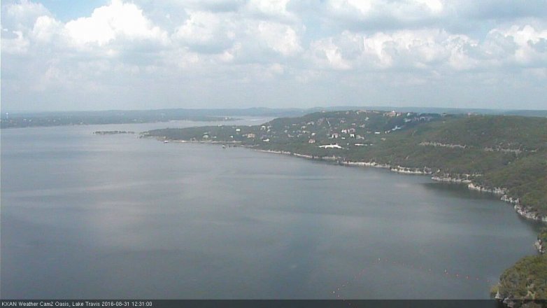 Lake Travis webcam, August 31, 2016 11:50 AM CT