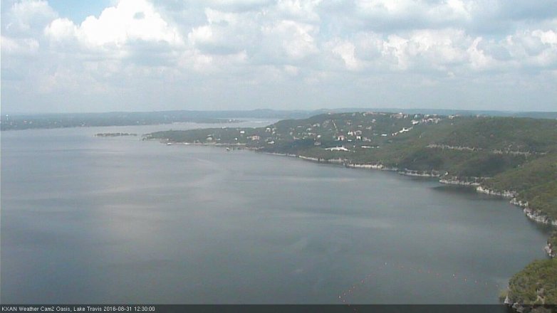 Lake Travis webcam, August 31, 2016 11:55 AM CT