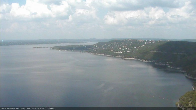 Lake Travis webcam, August 31, 2016 12:00 PM CT