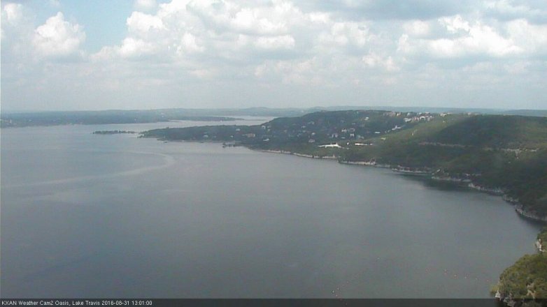 Lake Travis webcam, August 31, 2016 12:25 PM CT