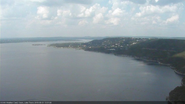 Lake Travis webcam, August 31, 2016 12:35 PM CT