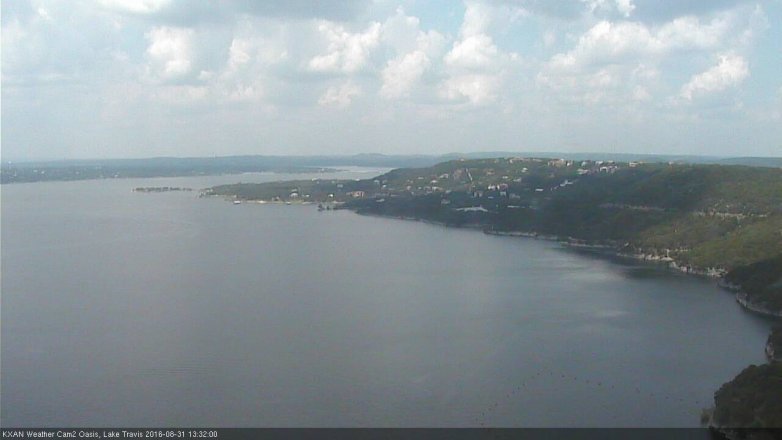 Lake Travis webcam, August 31, 2016 12:45 PM CT