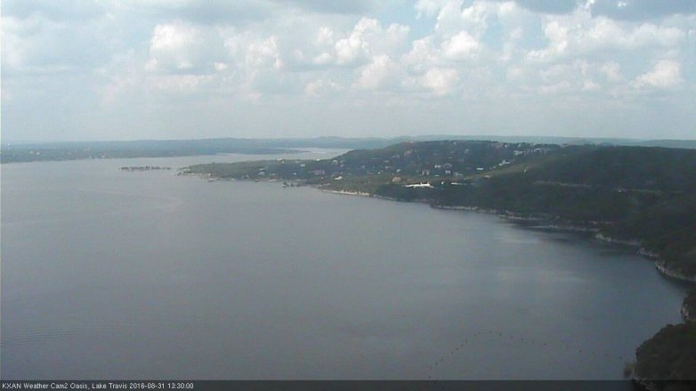 Lake Travis webcam, August 31, 2016 1:00 PM CT