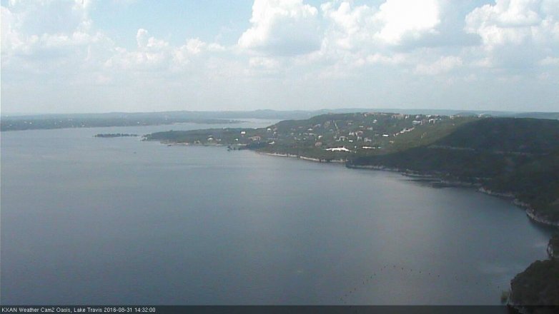 Lake Travis webcam, August 31, 2016 2:00 PM CT