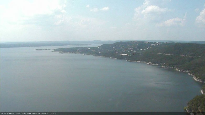 Lake Travis webcam, August 31, 2016 2:40 PM CT