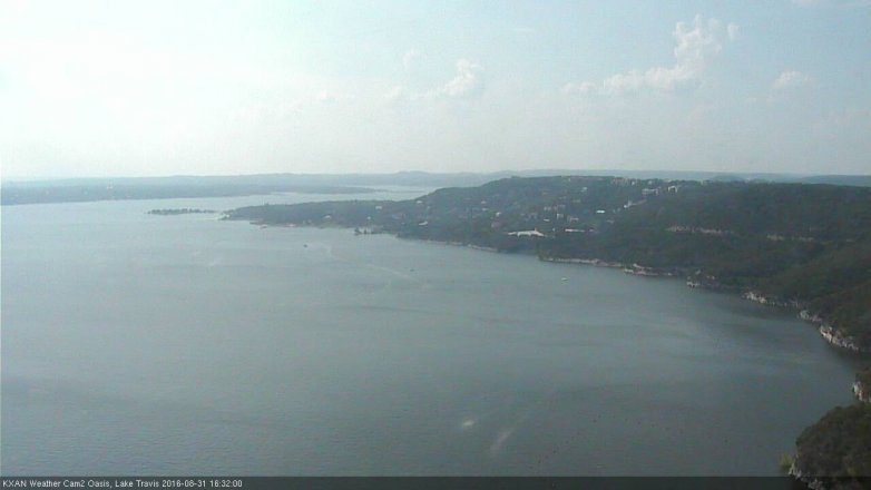 Lake Travis webcam, August 31, 2016 4:00 PM CT