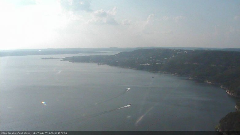 Lake Travis webcam, August 31, 2016 4:55 PM CT