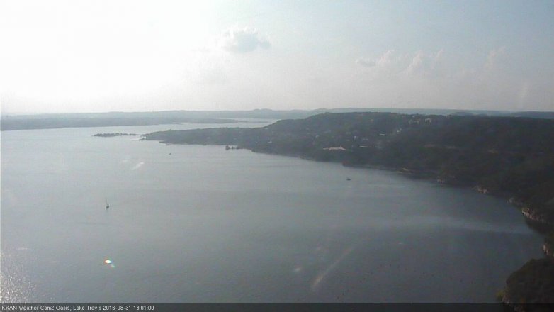 Lake Travis webcam, August 31, 2016 5:05 PM CT