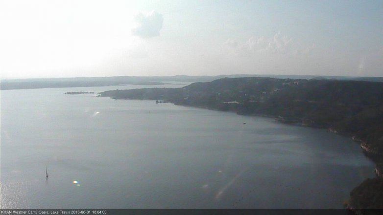 Lake Travis webcam, August 31, 2016 5:10 PM CT
