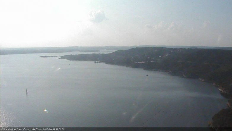 Lake Travis webcam, August 31, 2016 5:20 PM CT