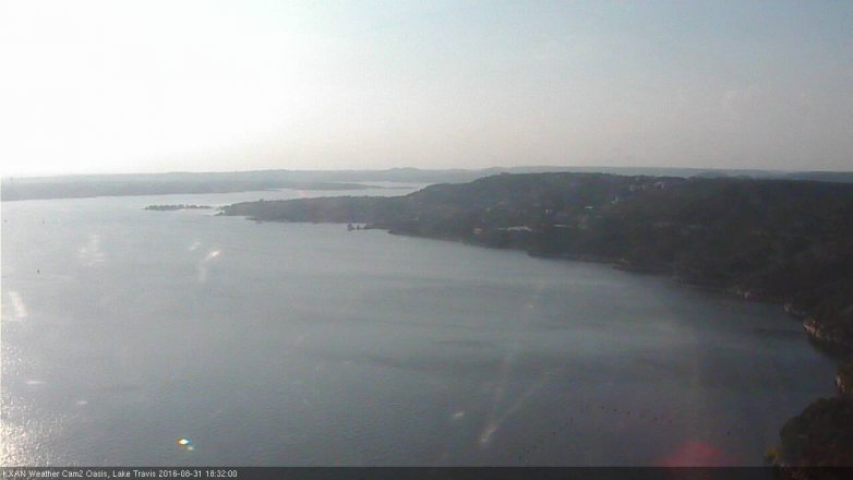 Lake Travis webcam, August 31, 2016 6:00 PM CT