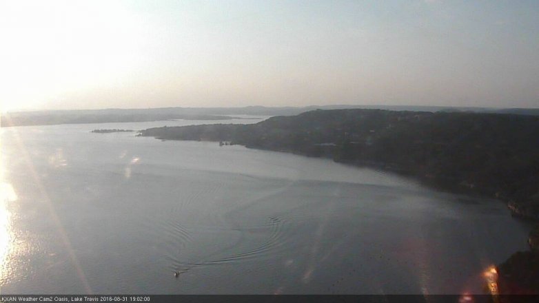 Lake Travis webcam, August 31, 2016 6:10 PM CT