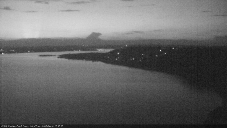 Lake Travis webcam, August 31, 2016 7:45 PM CT