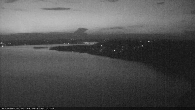 Lake Travis webcam, August 31, 2016 7:50 PM CT