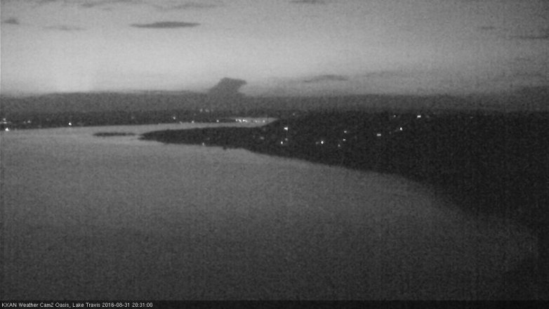 Lake Travis webcam, August 31, 2016 7:55 PM CT