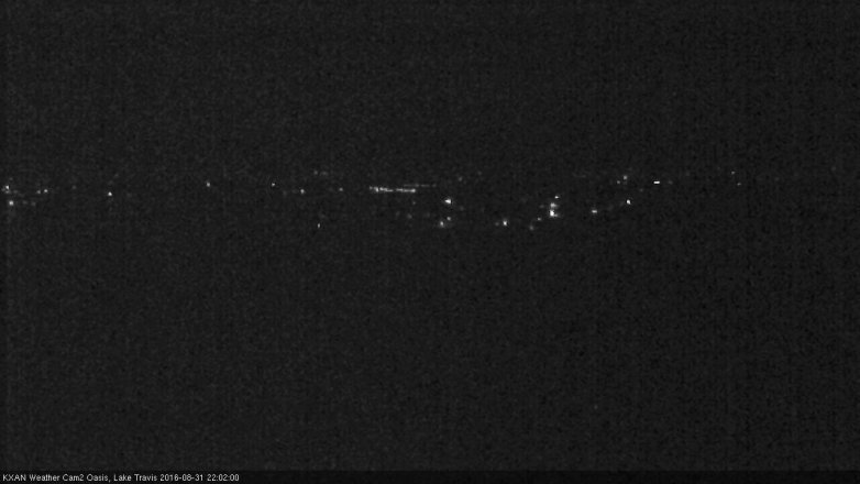 Lake Travis webcam, August 31, 2016 9:20 PM CT
