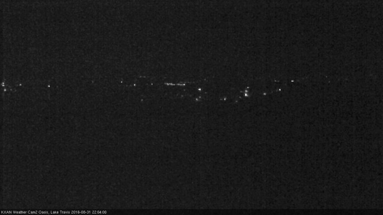 Lake Travis webcam, August 31, 2016 9:30 PM CT