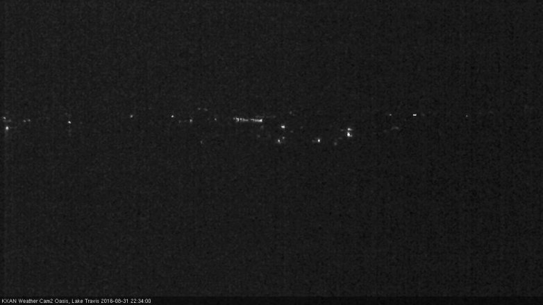 Lake Travis webcam, August 31, 2016 9:55 PM CT