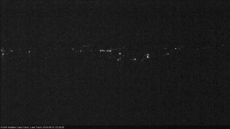 Lake Travis webcam, August 31, 2016 10:00 PM CT