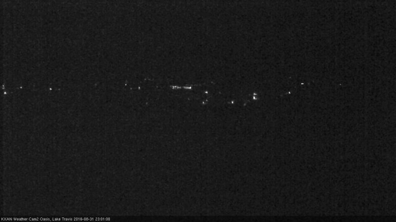 Lake Travis webcam, August 31, 2016 10:15 PM CT
