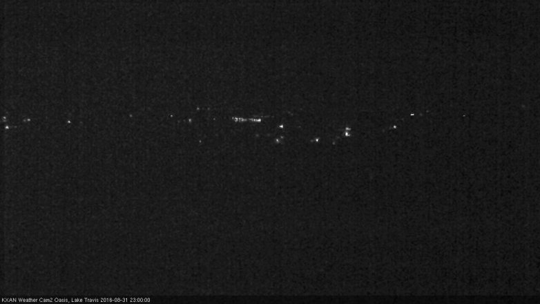 Lake Travis webcam, August 31, 2016 10:25 PM CT