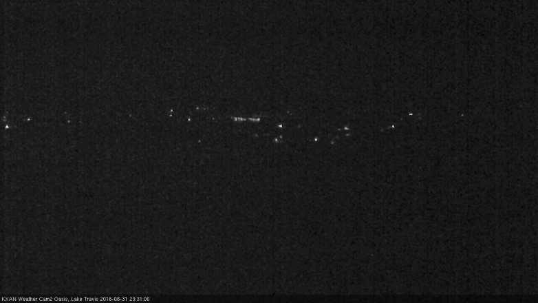 Lake Travis webcam, August 31, 2016 10:55 PM CT