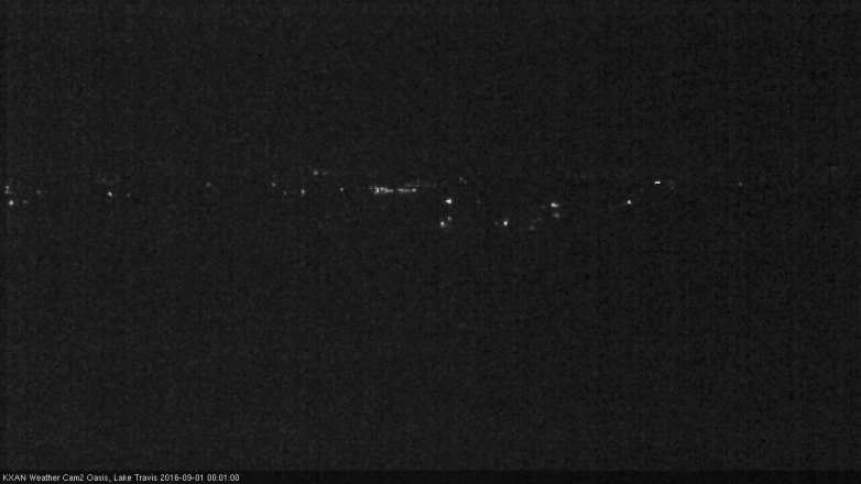 Lake Travis webcam, August 31, 2016 11:05 PM CT