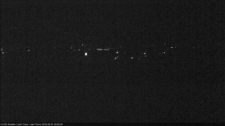 Lake Travis webcam, August 31, 2016 11:20 PM CT