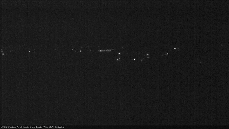 Lake Travis webcam, August 31, 2016 11:25 PM CT