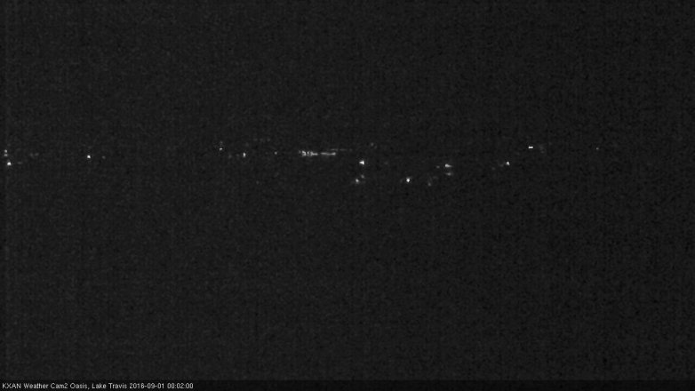 Lake Travis webcam, August 31, 2016 11:30 PM CT
