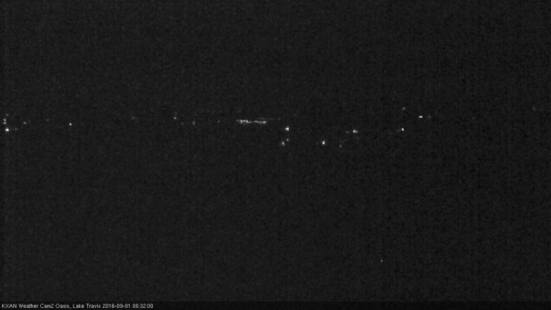 Lake Travis webcam, August 31, 2016 11:45 PM CT