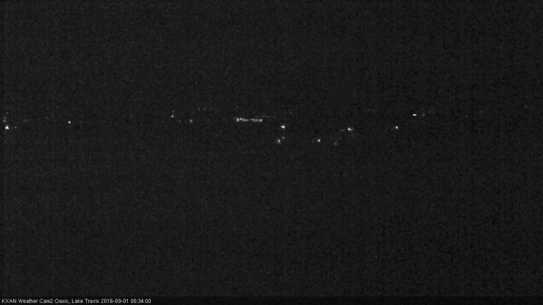 Lake Travis webcam, August 31, 2016 11:50 PM CT