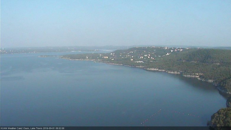 Lake Travis webcam, September 1, 2016 9:00 AM CT