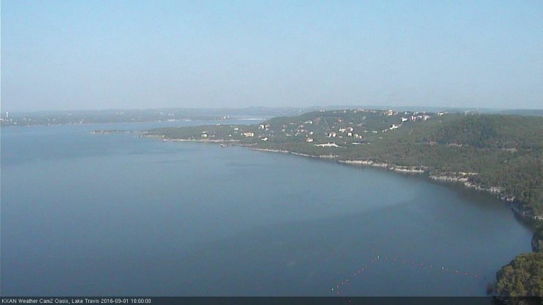 Lake Travis webcam, September 1, 2016 9:15 AM CT