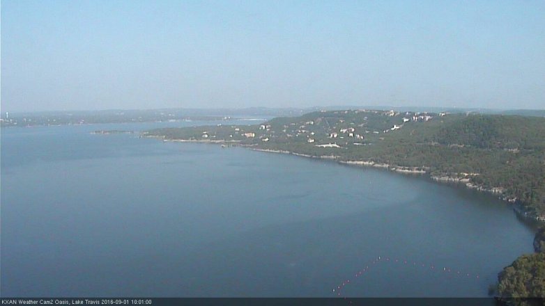 Lake Travis webcam, September 1, 2016 9:20 AM CT