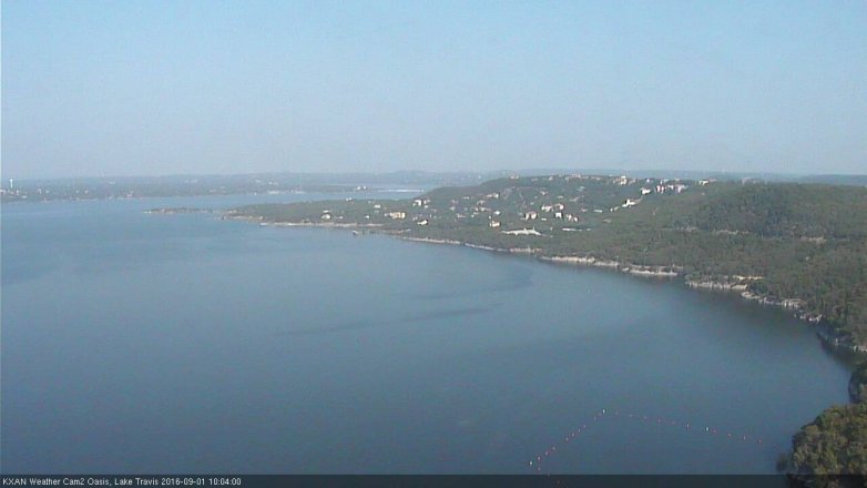 Lake Travis webcam, September 1, 2016 9:30 AM CT