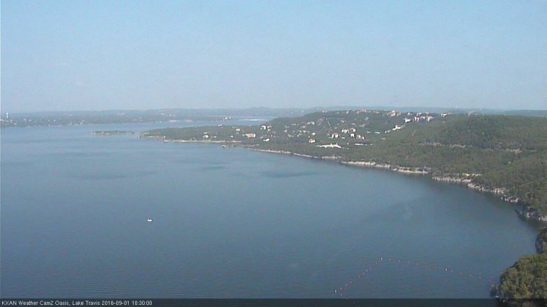 Lake Travis webcam, September 1, 2016 9:40 AM CT