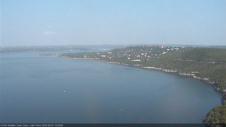 Lake Travis webcam, September 1, 2016 9:45 AM CT