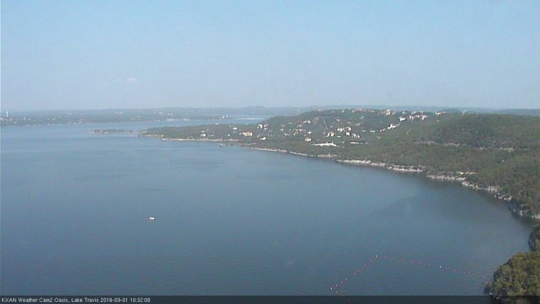 Lake Travis webcam, September 1, 2016 9:50 AM CT