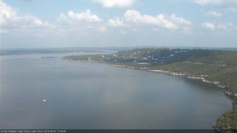 Lake Travis webcam, September 1, 2016 10:10 AM CT
