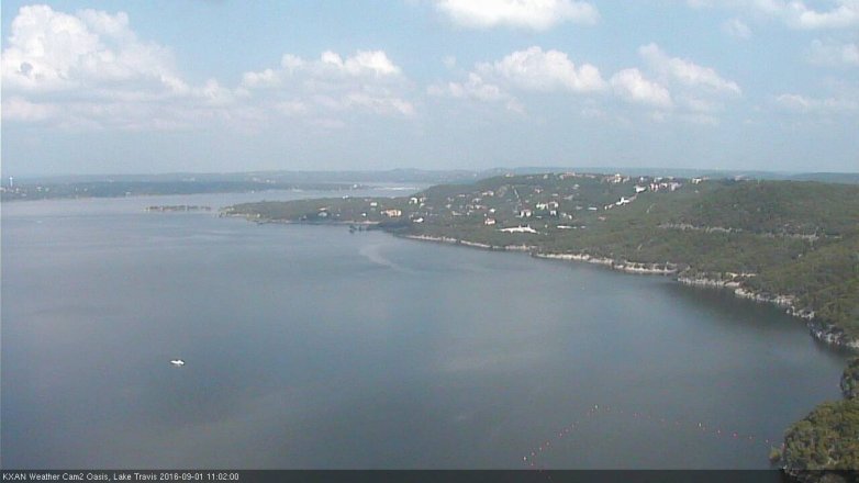 Lake Travis webcam, September 1, 2016 10:15 AM CT