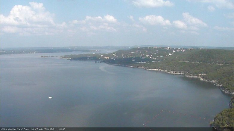 Lake Travis webcam, September 1, 2016 10:30 AM CT