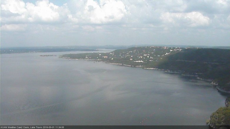Lake Travis webcam, September 1, 2016 10:45 AM CT