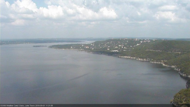 Lake Travis webcam, September 1, 2016 10:50 AM CT