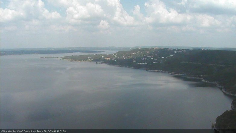 Lake Travis webcam, September 1, 2016 11:10 AM CT