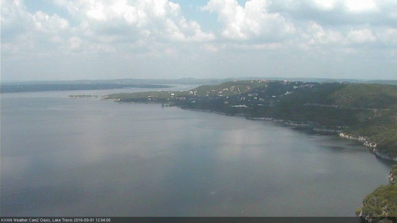 Lake Travis webcam, September 1, 2016 11:20 AM CT