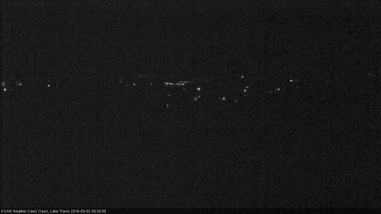 Lake Travis webcam, September 1, 2016 11:50 PM CT