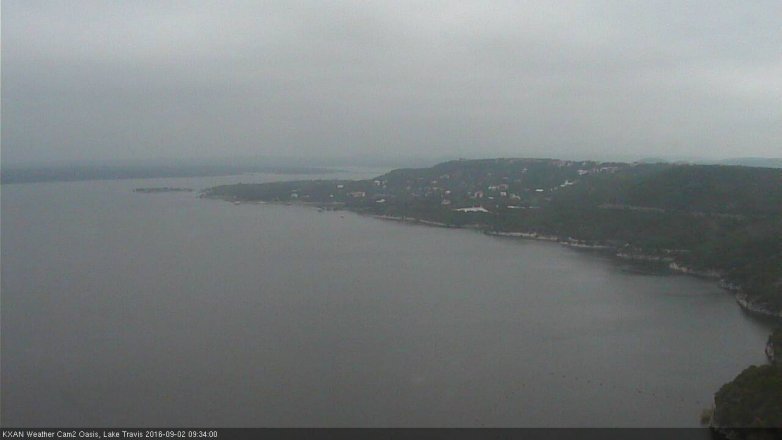 Lake Travis webcam, September 2, 2016 9:05 AM CT