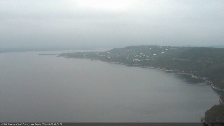 Lake Travis webcam, September 2, 2016 9:20 AM CT