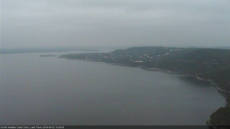 Lake Travis webcam, September 2, 2016 9:35 AM CT